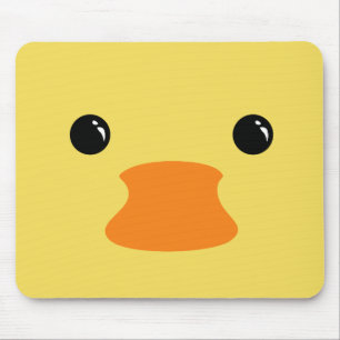 Gelber Enten-Tier-Gesichts-Entwurf Mousepad