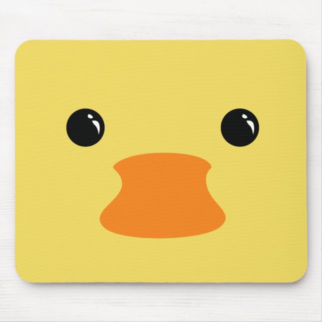 Gelber Enten-Tier-Gesichts-Entwurf Mousepad (Vorne)