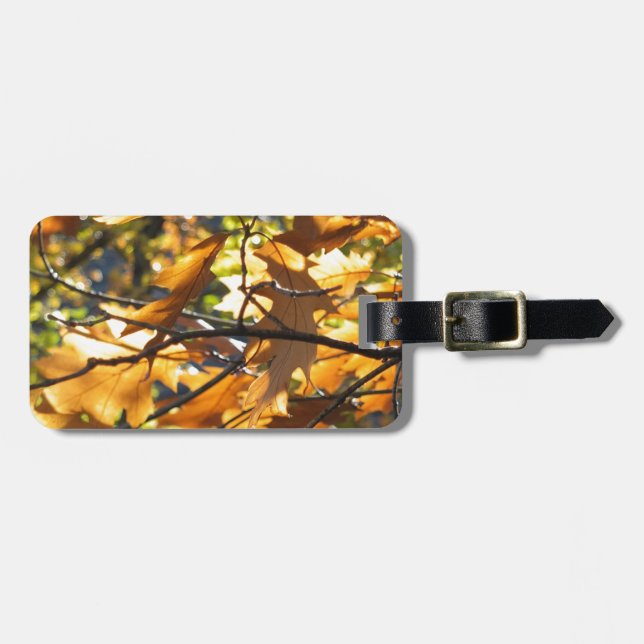 Gelber Fall Gepäckanhänger (Vorderseite horizontal)