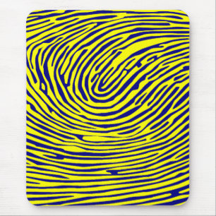 Gelber Fingerprint Minimalistisch Mousepad