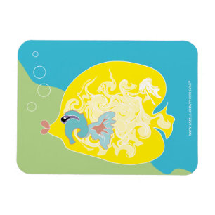 Gelber Fisch Premium Magnet