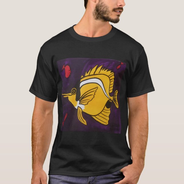 Gelber Fisch T-Shirt (Vorderseite)