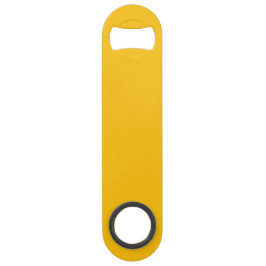 Gelber Flaschenöffner mit individuellem Text Bar K