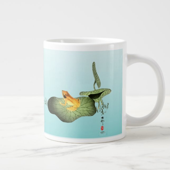 Gelber Frosch auf Lotus Leaf Jumbo-Tasse (Rechts)
