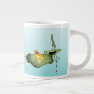 Gelber Frosch auf Lotusblatt Jumbo-Tasse
