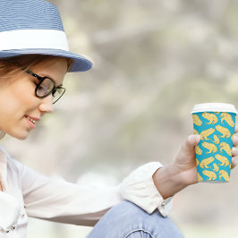 Gelber Frosch-Cartoon Pappbecher