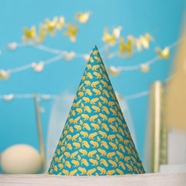 Gelber Frosch-Cartoon Partyhütchen (Frog cartoon Paper party hat, Kids,adults,party birthday hat,Baby Shower,wedding,celebration hat)