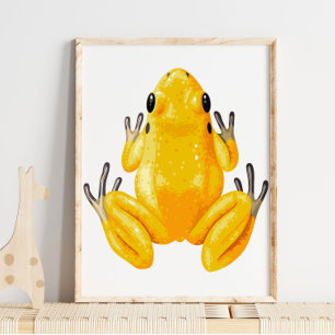 Gelber Frosch Digital Print   Froschwand Poster