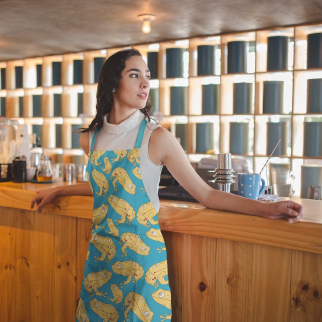 Gelber Frosch Schürze (Von Creator hochgeladen)