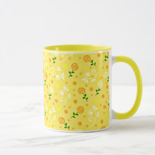 Gelber Frühlingsblumenstrauß Tasse