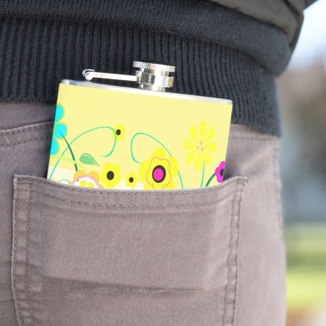 Gelber Garten Flachmann (Pretty Yellow Flowering Hip Flask!)