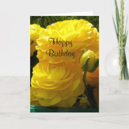 Gelber Geburtstag Karte