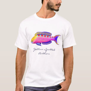 Gelber gepunkteter Anthias Korallenriff-Fisch-T - T-Shirt