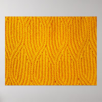 Gelber gestrickter Untergrund aus Spinnstoffen