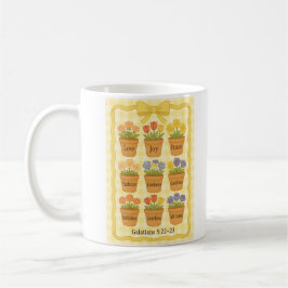 Gelber Gingham-Blume Kaffeetasse