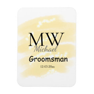 Gelber Glitter Geschenk für Brautjungfern zum Werf Magnet
