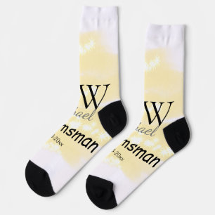 Gelber Glitzer Ihren Namen Trauzeuge Geschenkgutsc Socken