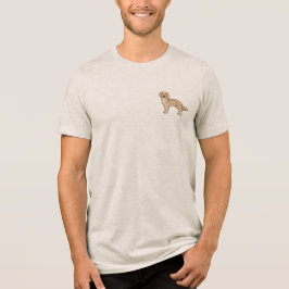 Gelber Goldener Retriever Niedlicher einzigartiger Tri-Blend Shirt