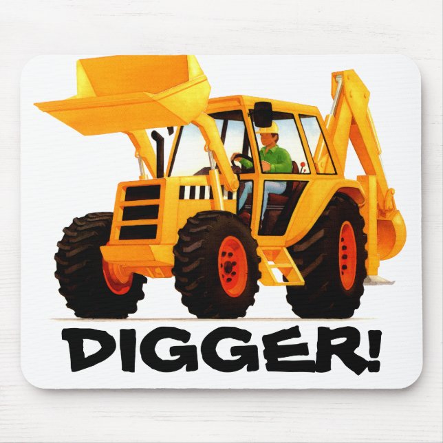 Gelber Gräber Mousepad (Vorne)