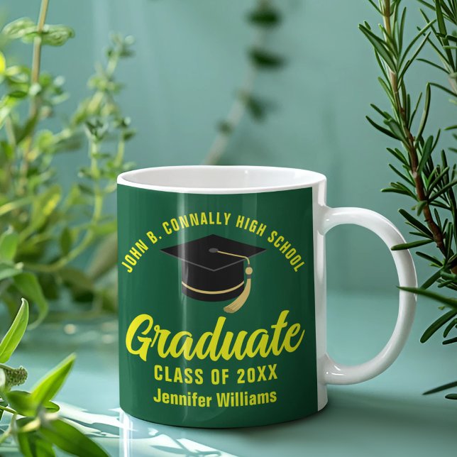 Gelber Graduate Personalisiert 2025 Abschluss Kaffeetasse (Von Creator hochgeladen)