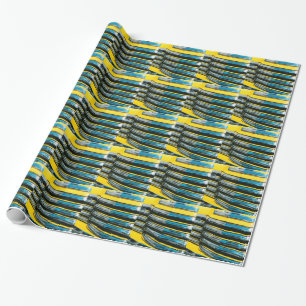 Gelber Grill Geschenkpapier