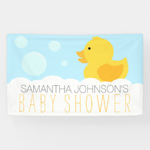 Gelber Gummi Ducky Bubble Bath Baby Dusche Banner