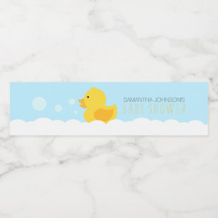 Gelber Gummi Ducky Bubble Bath Baby Dusche Wasserflaschenetikett