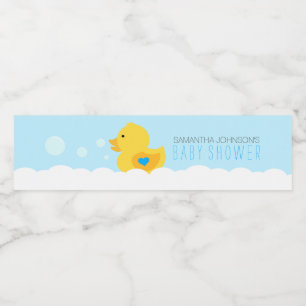 Gelber Gummi Ducky Bubble Bath Boys Babydusche Wasserflaschenetikett