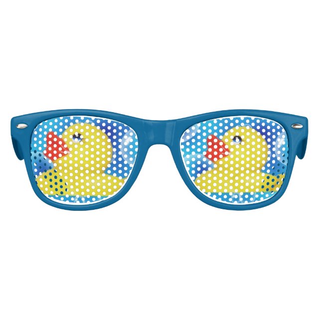 Gelber Gummi Ducky in Blasen Sonnenbrille (Vorderseite)