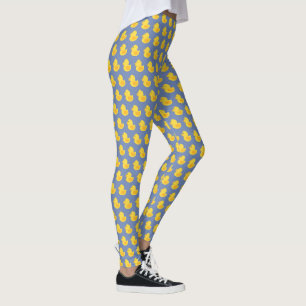 Gelber Gummi Ducky Pattern Leggings