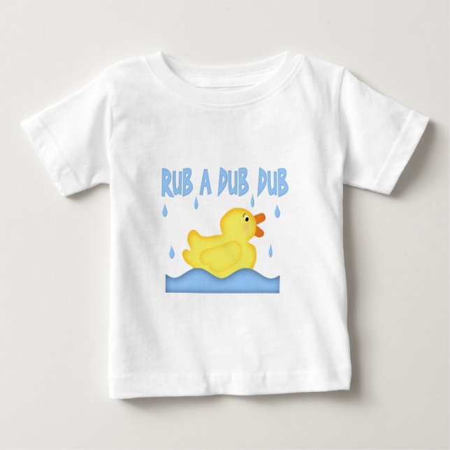 Gelber Gummi Ducky Rub A Dub Dub Baby T-shirt (Vorderseite)