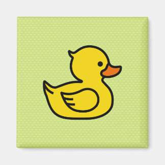 Gelber Gummi Ducky Square Magnet