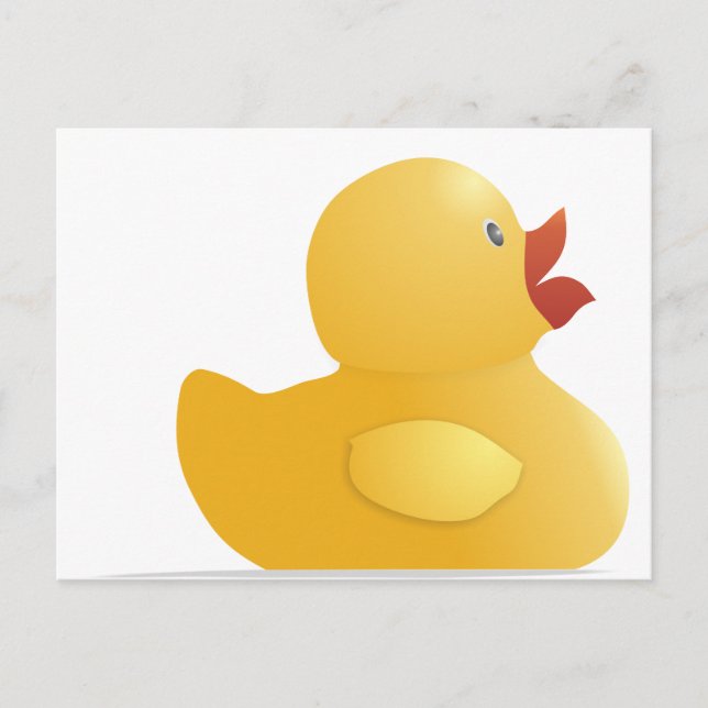 Gelber Gummi-Ente Postkarte (Vorderseite)