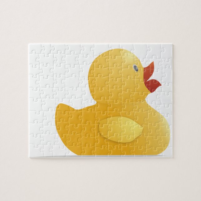 Gelber Gummi-Ente Puzzle (Horizontal)