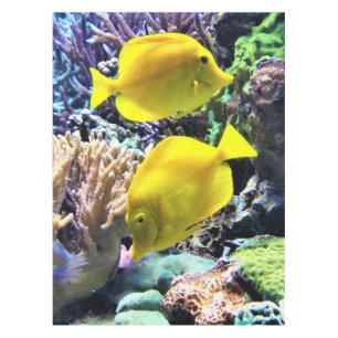 Gelber Hawaiianfisch Tischdecke