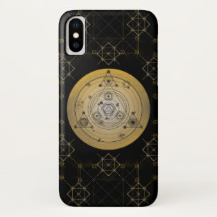 Gelber heiliger Geometriekreis mit Alchimiemuster Case-Mate iPhone Hülle