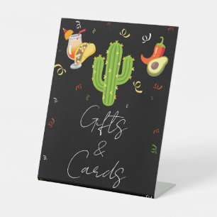 Gelber-Herz-Kaktus-Party-Liebesgeschenke & Karten- Sockelschild