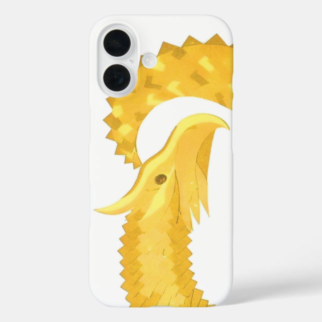 Gelber Herzdrache Case-Mate iPhone Hülle (Rückseite)