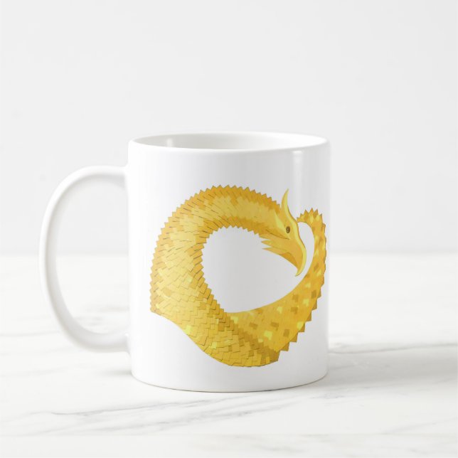 Gelber Herzdrache Tasse (Links)