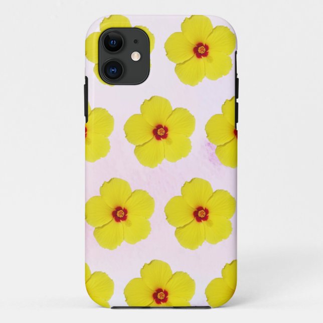 Gelber Hibiskus Blume Art Case-Mate iPhone Hülle (Rückseite)