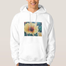Gelber Hibiskus-Hoodie