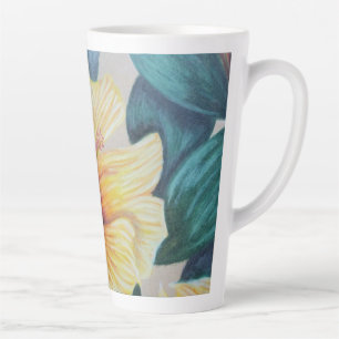 Gelber Hibiskus Latte Tasse