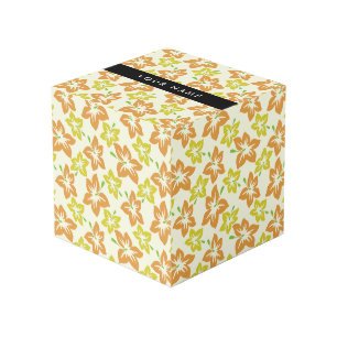 Gelber Hibiskus, orangefarbener Hibiskus, Ihr Name Würfel