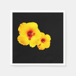 Gelber Hibiskus Paper Napkins Serviette