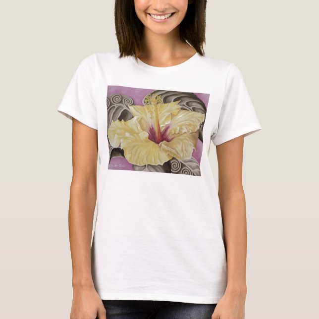 Gelber Hibiskus T-Shirt (Vorderseite)
