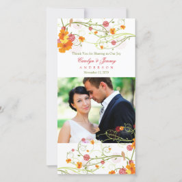 Gelber Hibiskus und Schwalben Blumenzwiebeln Foto Dankeskarte