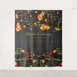 Gelber Hibiskus und Schwalben Wandteppich