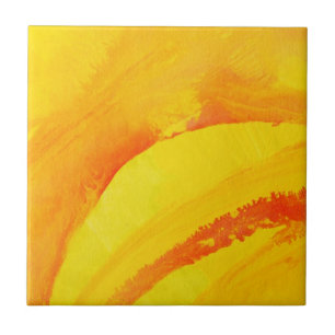 gelber Hintergrund. Aquarell auf Papier Fliese