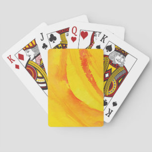 gelber Hintergrund. Aquarell auf Papier Spielkarten