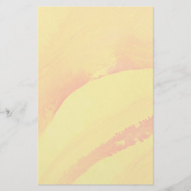 gelber Hintergrund; Aquarellfarbe auf Papier (Vorderseite)